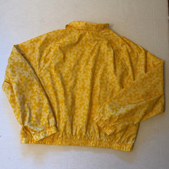 Nike Sports Daisy Woven Yellow Floral Houndstooth windbreaker Jacket Sz-L. DD5 - Picture 8 of 16
